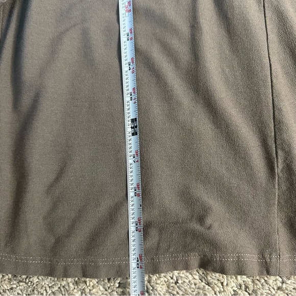 Eileen Fisher jersey crewneck sleeveless midi dress Small gray taupe knee length - Picture 6 of 8